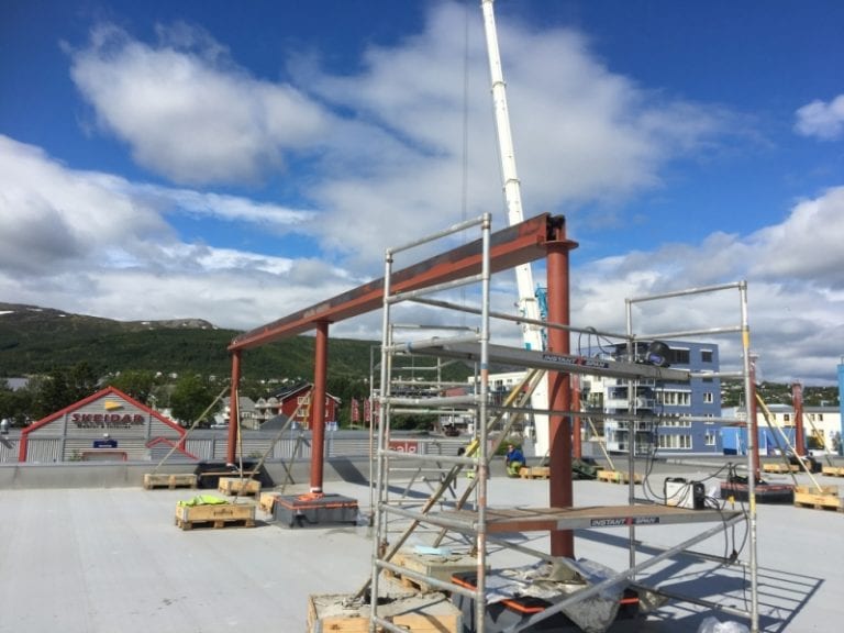 Bygging av Sortland Senter